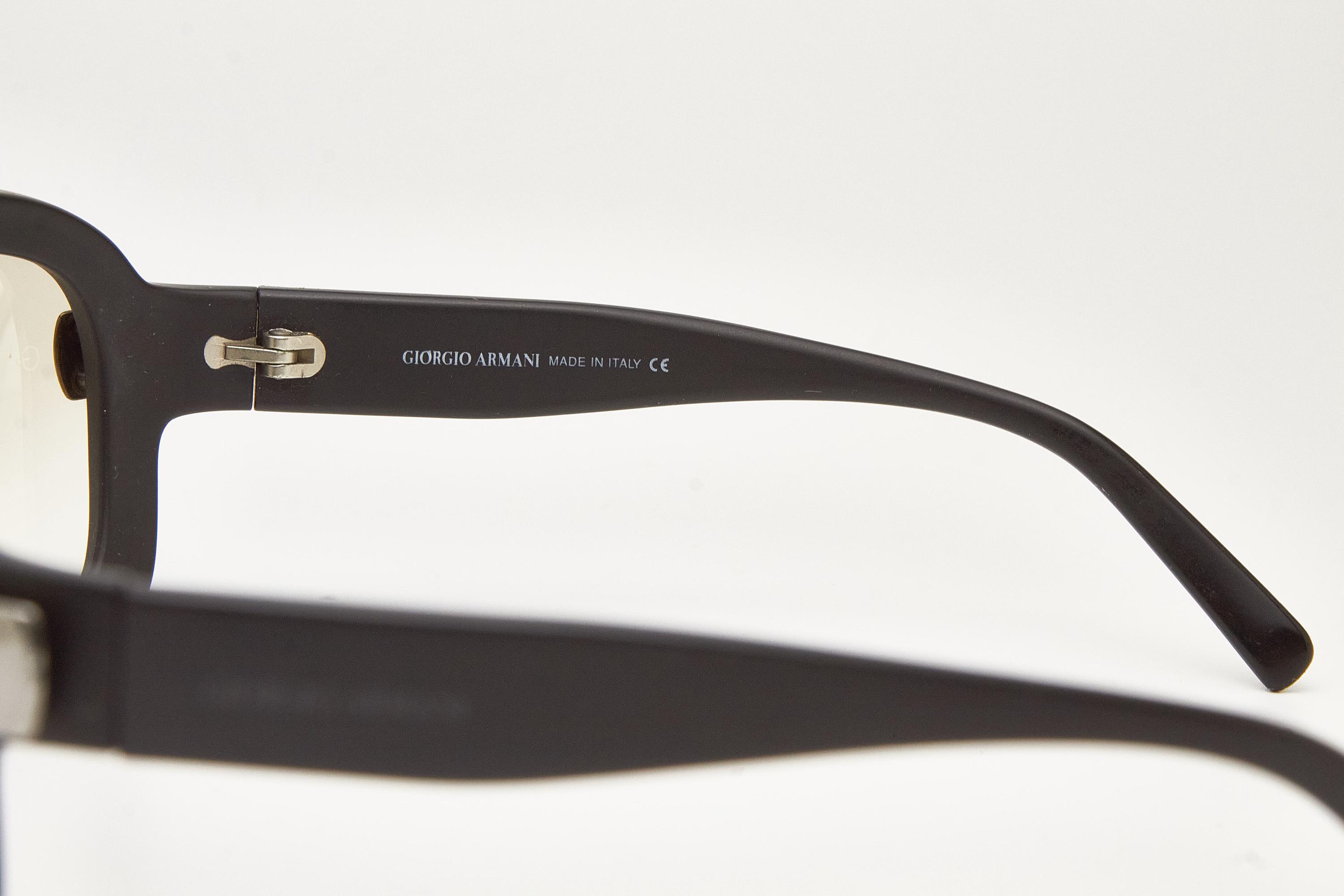 Giorgio Armani 2516 Black Sunglasses With Brown Gradient Mirrored