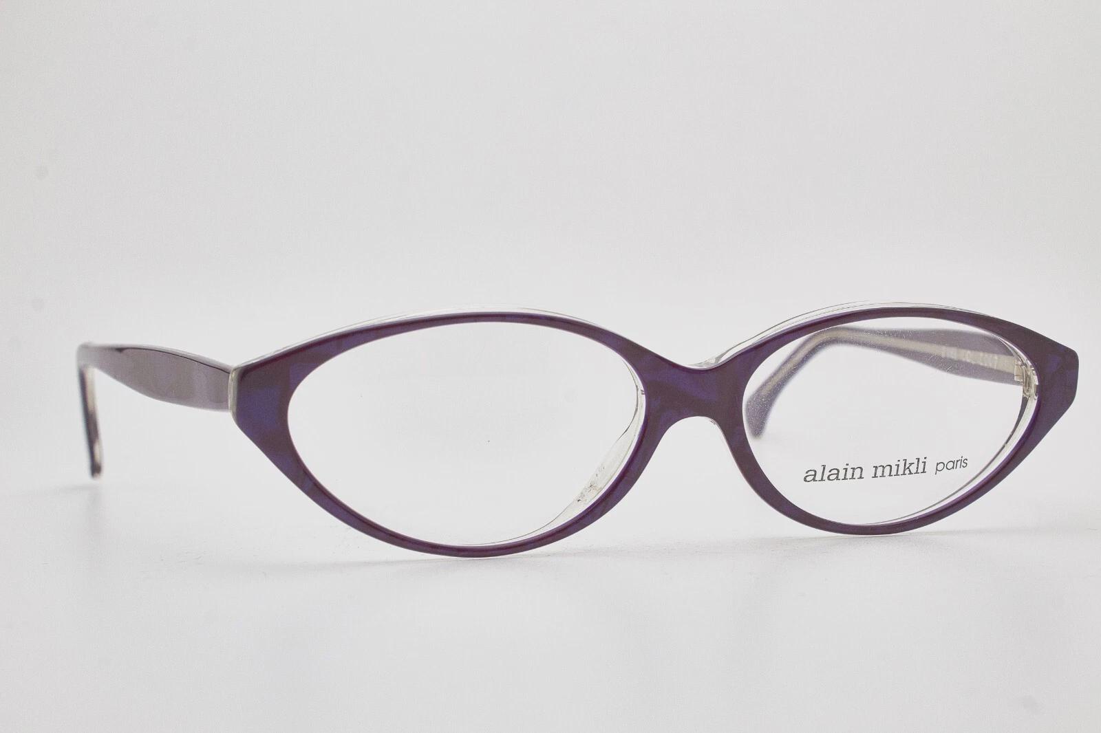Alain Mikli Eyeglasses – Clear Violet Cateye Small Narrow Frames, 2000s ...