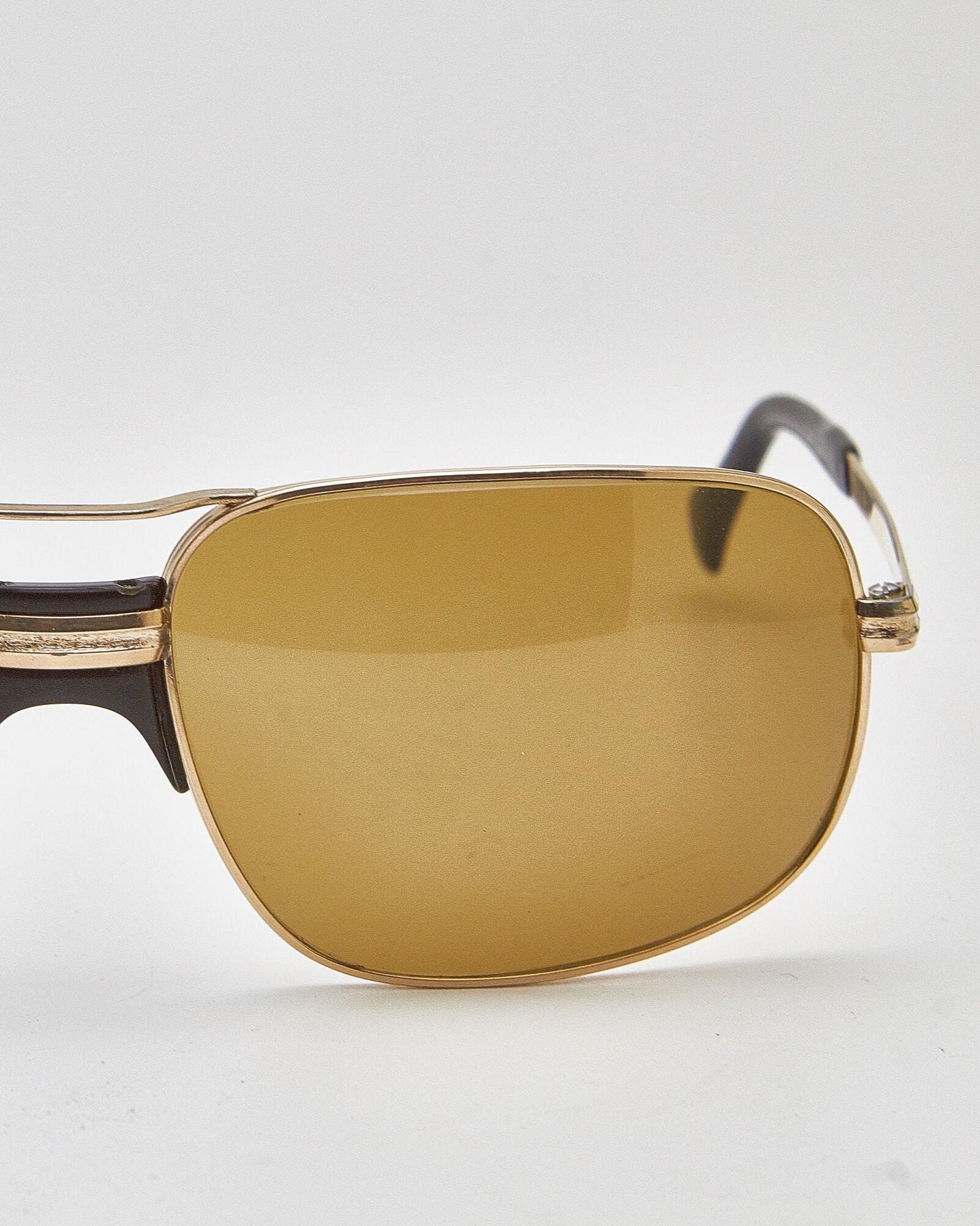 Original Vintage Sunglasses SAFILO Gold Plated Aviator Eyewear