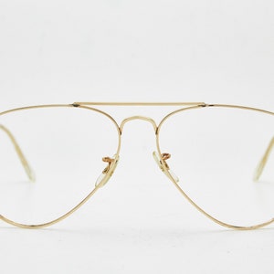 Man's Vintage zonnebril jaren '80 /ALGHA 20 DUBAR Verguld / Frame Metaal Aviator Pilot Zeldzame Brillen 198 * Damesbrillen
