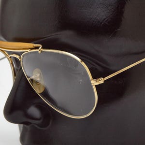 vintage eyeglasses RAY BAN frame glasses OUTDOORSMAN 1/10 12 Gf Bausch Lomb,Aviator goggles,golden glasses,rayban glasses 80s eyeglasses