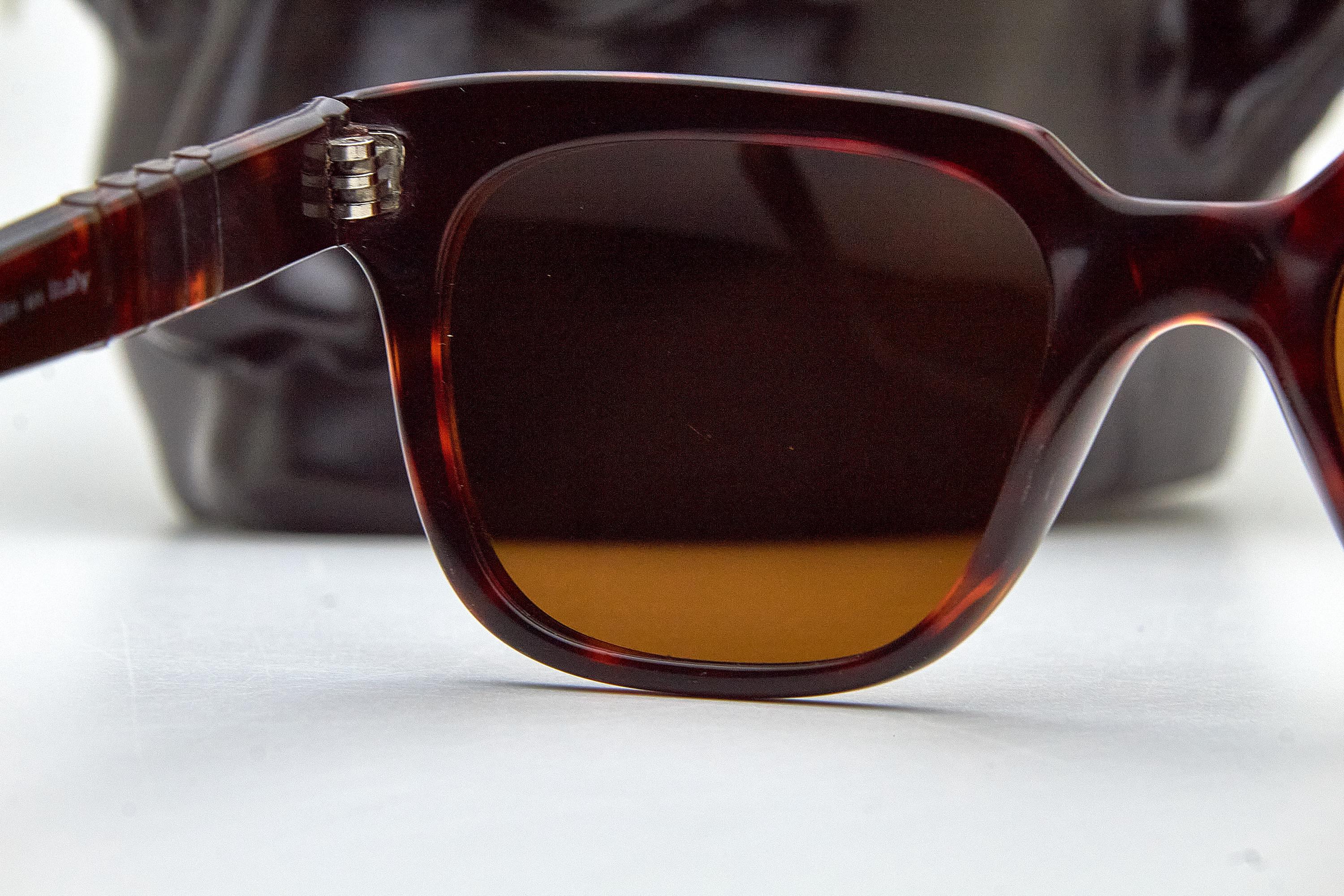 Vintage PERSOL RATTI Sunglasses 803 Chunky Tortoise Hipsters 