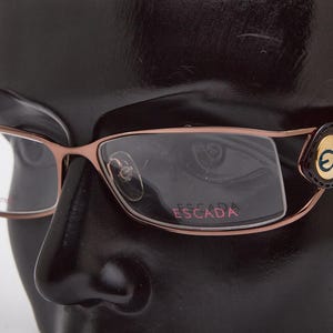 2000s vintage ESCADA red slim rectangular shades,narrow futuristic frames,eyeglasses,2000s glasses,Y2K eyeglasses,fancy shadow