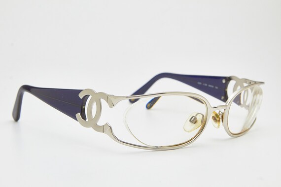 Y2k eyeglasses CHANEL vintage eyeglasses 2020,blu… - image 5