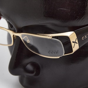 2000s vintage EXTE tortoise eyeglasses,slim rectangular shades,narrow glasses,eyeglasses,Y2K eyeglasses,angular frames,fancy glasses