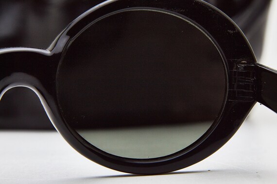 AUTHENTIC 1970’S NILSON SUNGLASSES ITALY Vintage Boho Black Sunglasses 70s NILSON Italy, Oversized  main image 3