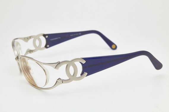 Y2k eyeglasses CHANEL vintage eyeglasses 2020,blu… - image 4