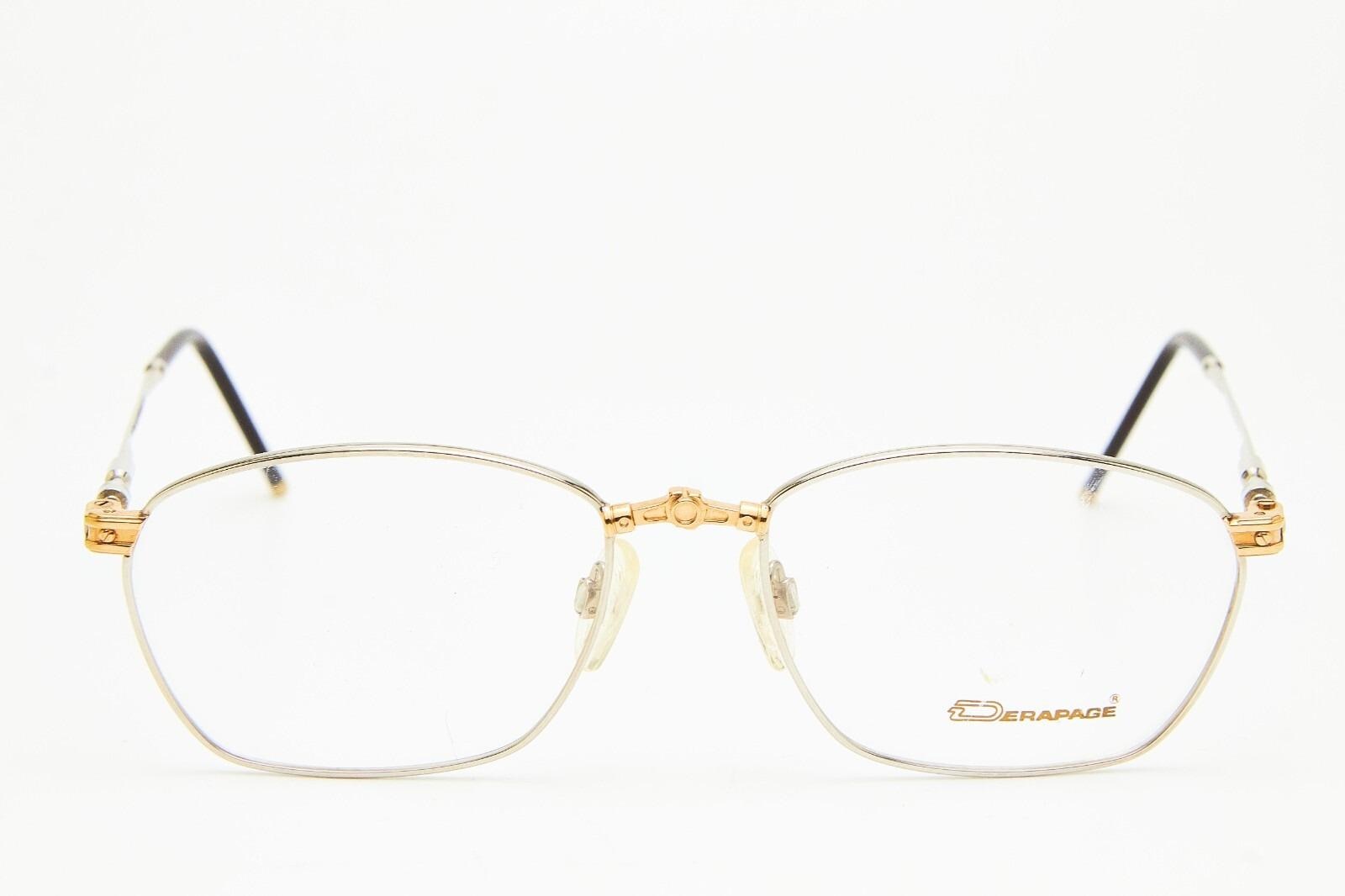 Vintage Eyeglasses Derapage S2 Rectangle Eyeglasses 1990s Silver