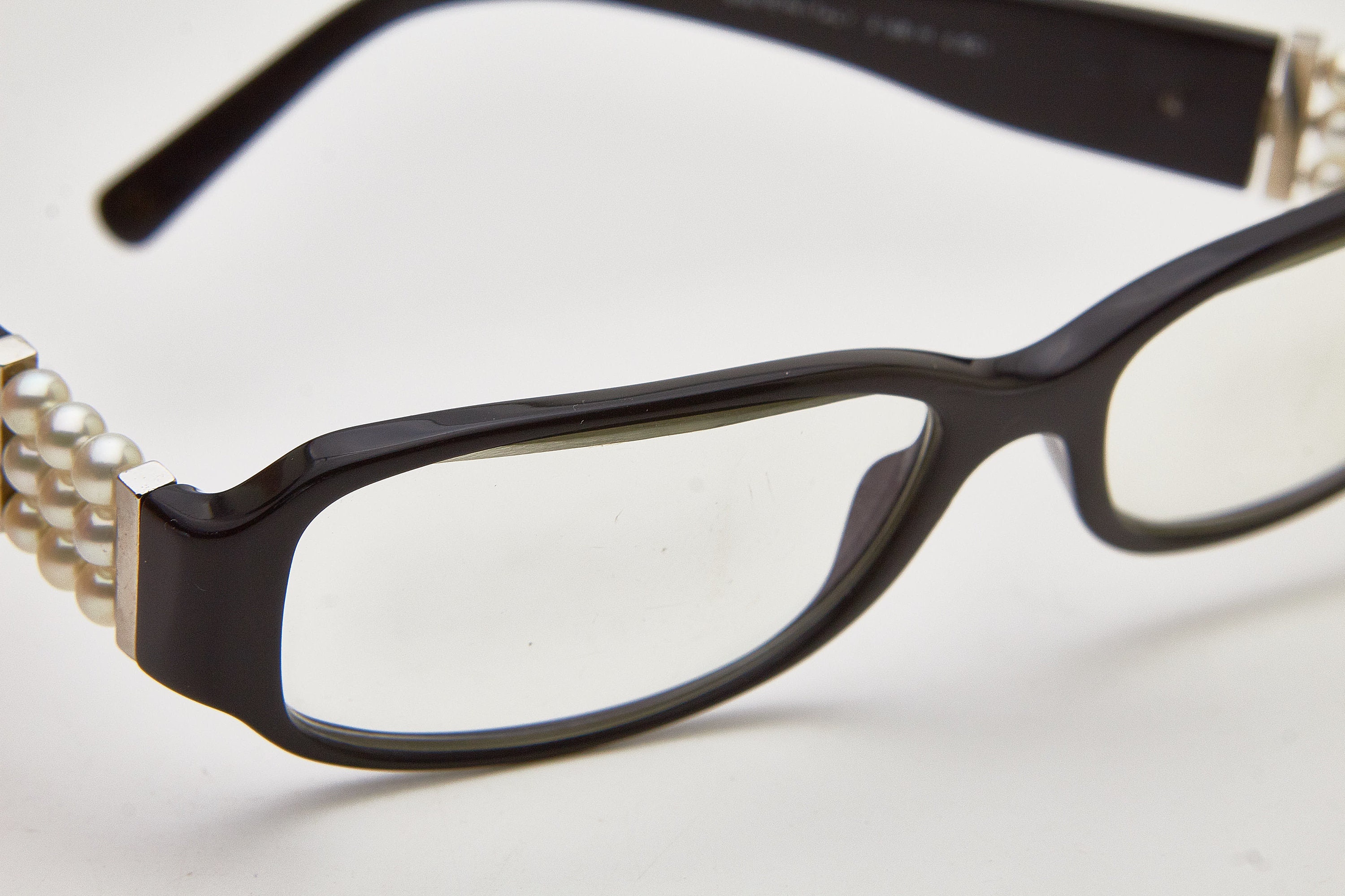 【CHANEL】★Vintage★EYEGLASSES メガネ Black Eyeglasses CHANEL Vintage Eyeglasses 2000s PEARL