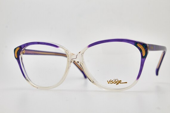 Vintage Cateye glasses 1980s LIGNE VISAGE V1053 V… - image 4