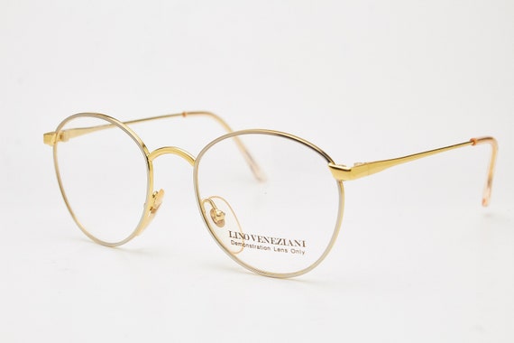 vintage round eyeglasses-LINO VENEZIANI gold eyeg… - image 4