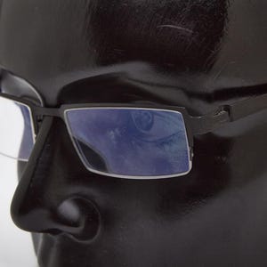2000s vintage TIME OUT by RKDESIGN blakc eyeglasses,slim rectangular shades,narrow glasses,Y2K eyeglasses,angular frames,fancy glasses