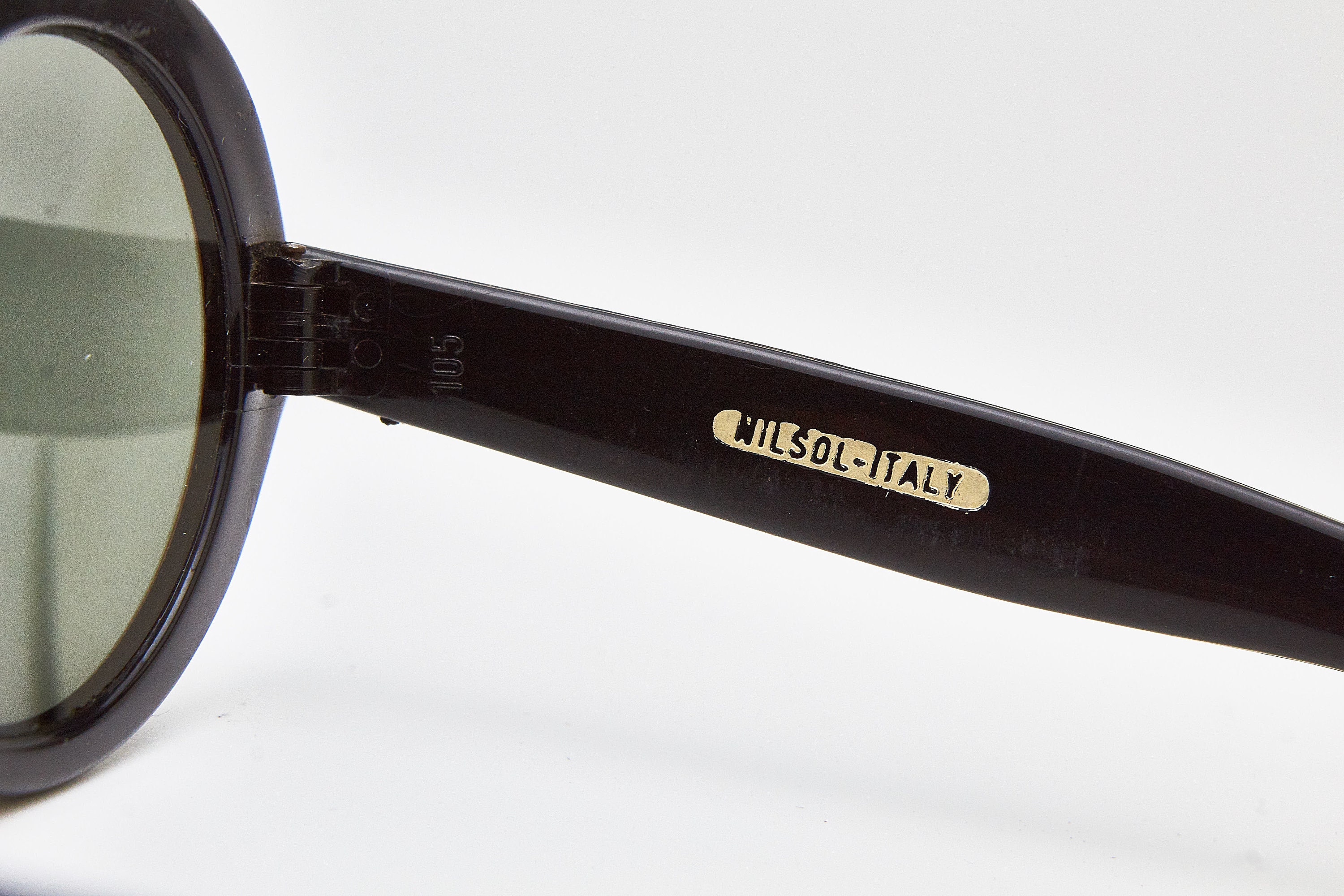 Vintage Boho Black Sunglasses 70s NILSON Italy, Oversized 