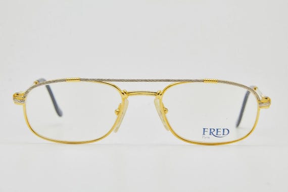 Fred Fregate 24K Gold Filled Eyeglasses | 1990s Nautical Rope