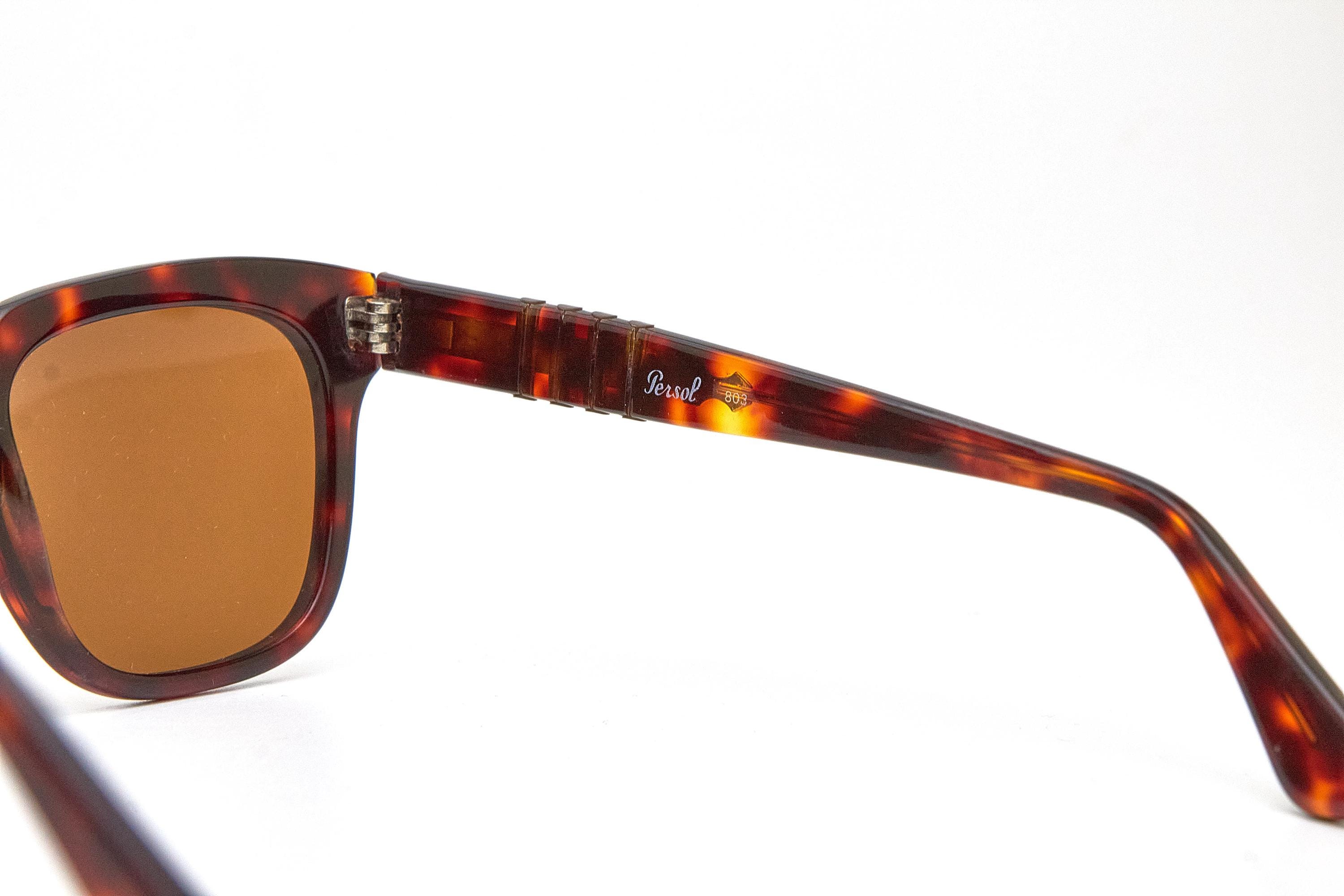 Vintage PERSOL RATTI Sunglasses 803 Chunky Tortoise Hipsters 