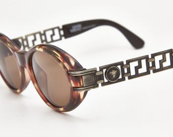 Armani 90s Vintage Oval Small Sunglasses Tortoise 520s - Etsy