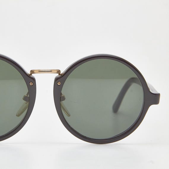 Ray-Ban Black & Gold Round Sunglasses with Dark Green Lenses s-l400.jpg main image 4