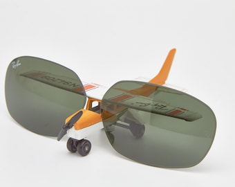 Lentes rectangulares Ray Ban de Luxottica, lentes de 58 mm para gafas de sol de la década de 2000