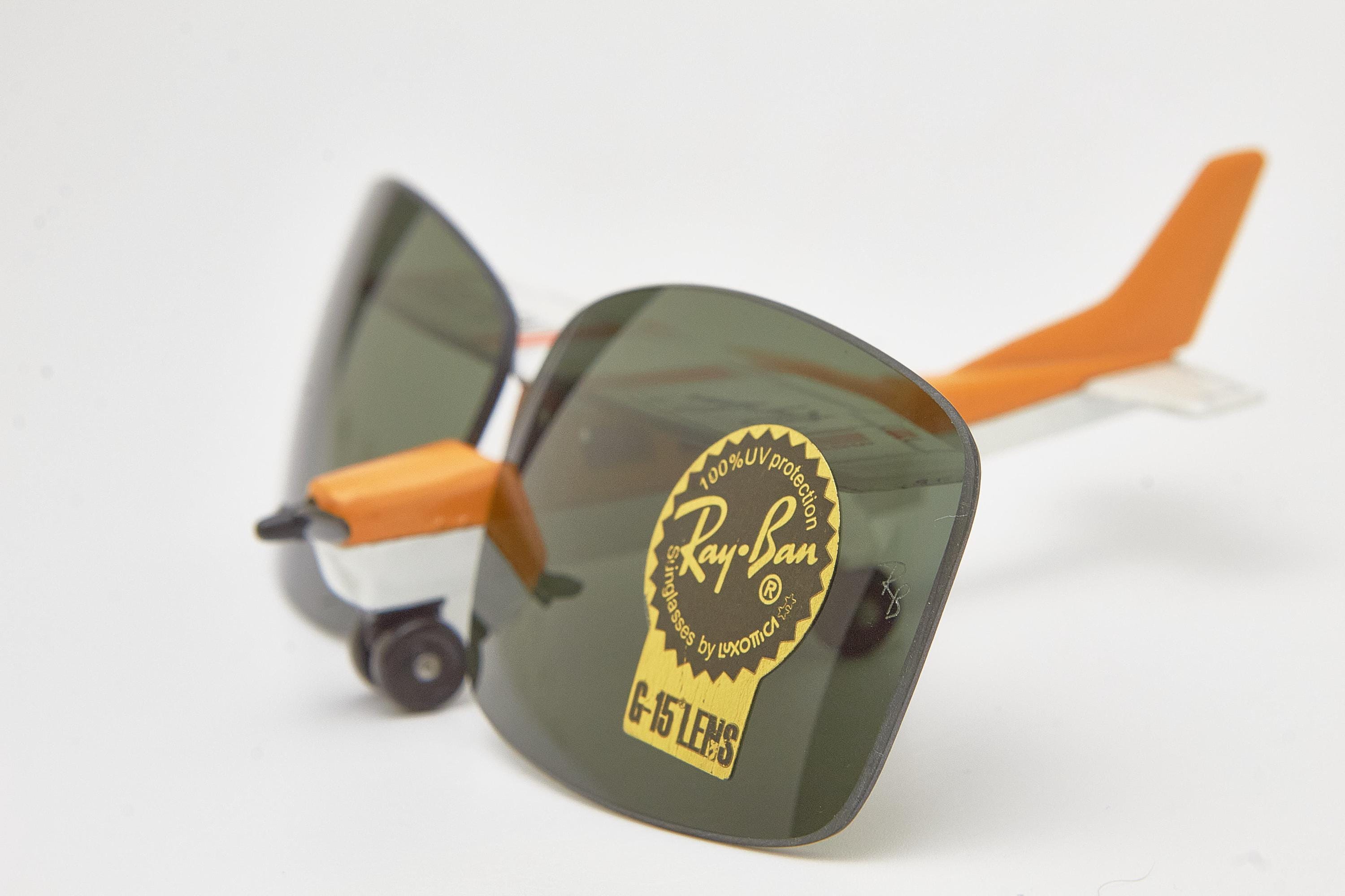 ルックスオティカ製レイバン レクタングルレンズ 58mm サングラス用