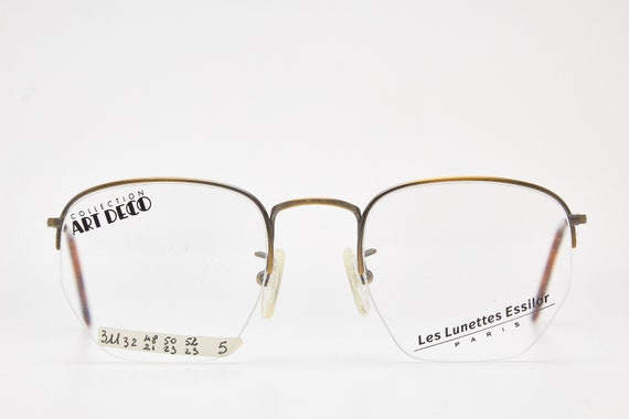 vintage oval eyeglasses-  ESSILOR golden glasses-… - image 2