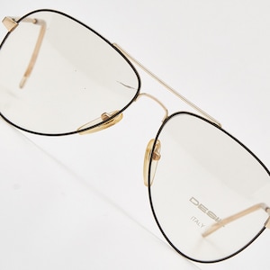 Vintage Brille 80er Jahre/DESIL BALI 14K RG Schwarz/Rolled Goldener Rahmen/Oversize Sonnenbrille,Fliegerbrille,1980s Sonnenbrille