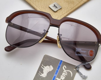 Vintage Serengeti Simba Aviator Sunglasses, Brown Tortoise Shell, Corning Lenses