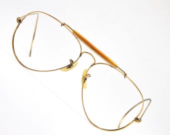 Original Vintage Ray-Ban Outdoorsman Aviator Eyeglasses, 10k Gold Filled, Bausch & Lomb, 1980s quiet luxury Eyewear