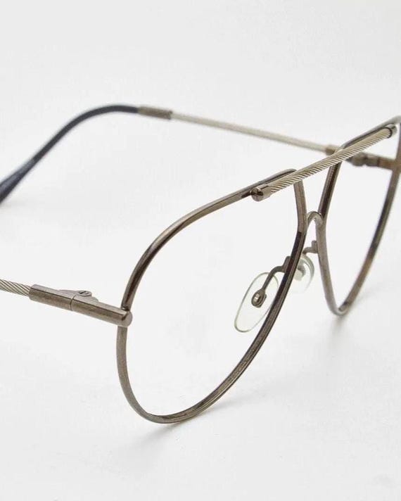 Vintage Unique Twisted Rope Eyeglasses POLAROID , Iconic Aviator Metal Frame 1980s Eyewear