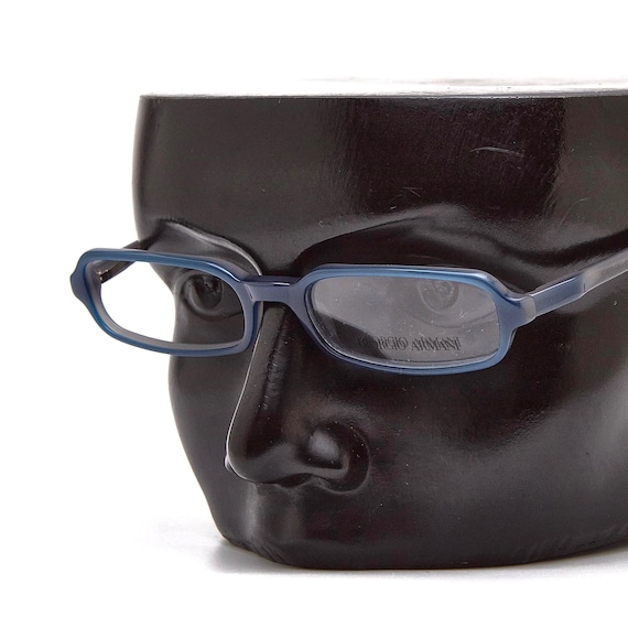 Giorgio Armani Blue Rectangle Glasses, Vintage Archive Pieces