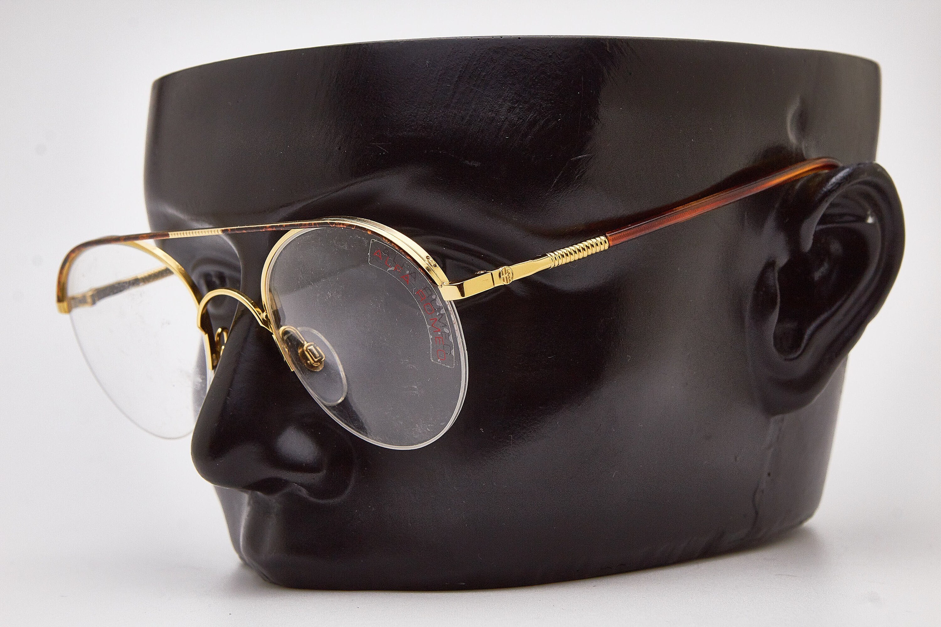 ALFA ROMEO vintage eye glasses 81 glasses round golden frame,round eyeglasses,gold round eyeglasses,round frame,gold round sunglasses 1990s