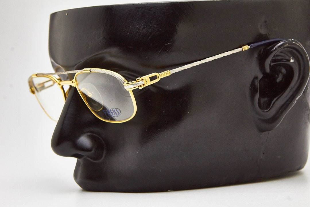 1990s Vintage Golden Eyeglasses FRED FREGATE golden Frame gold Eyeglasses Aviator Goggles Aviator Eyeglasses vintage FRED Eyeglasses Etsy