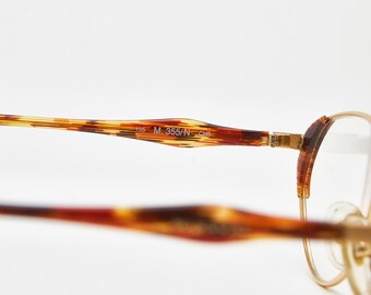 Vintage MISSONI Gold Cat-eye Glasses, Tortoise Shell Frames  display picture 2