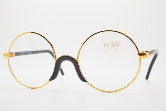 GIANFRANCO FERRE GFF2 404 Round eyeglasses black … - image 8