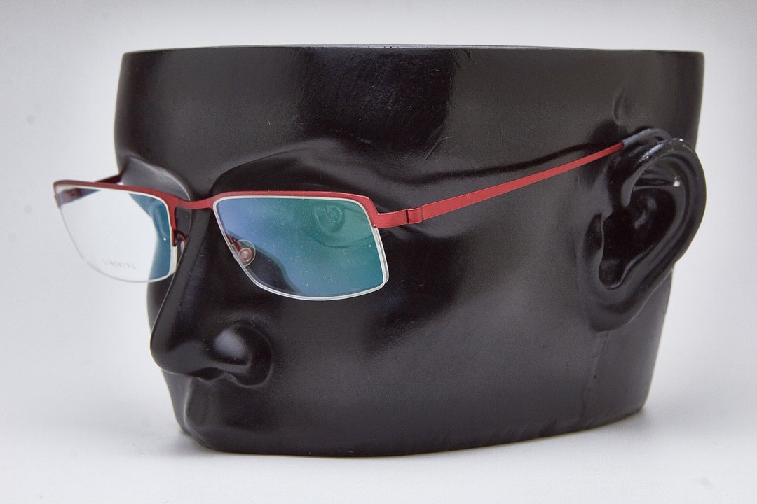Lindberg 7325 Red Titanium Eyeglasses, Narrow Frames - Etsy