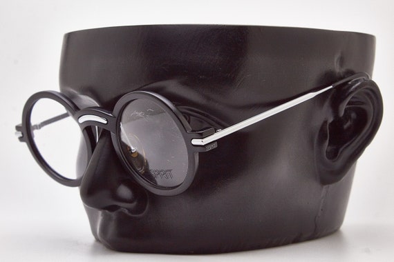 Black round eyeglasses hot sale