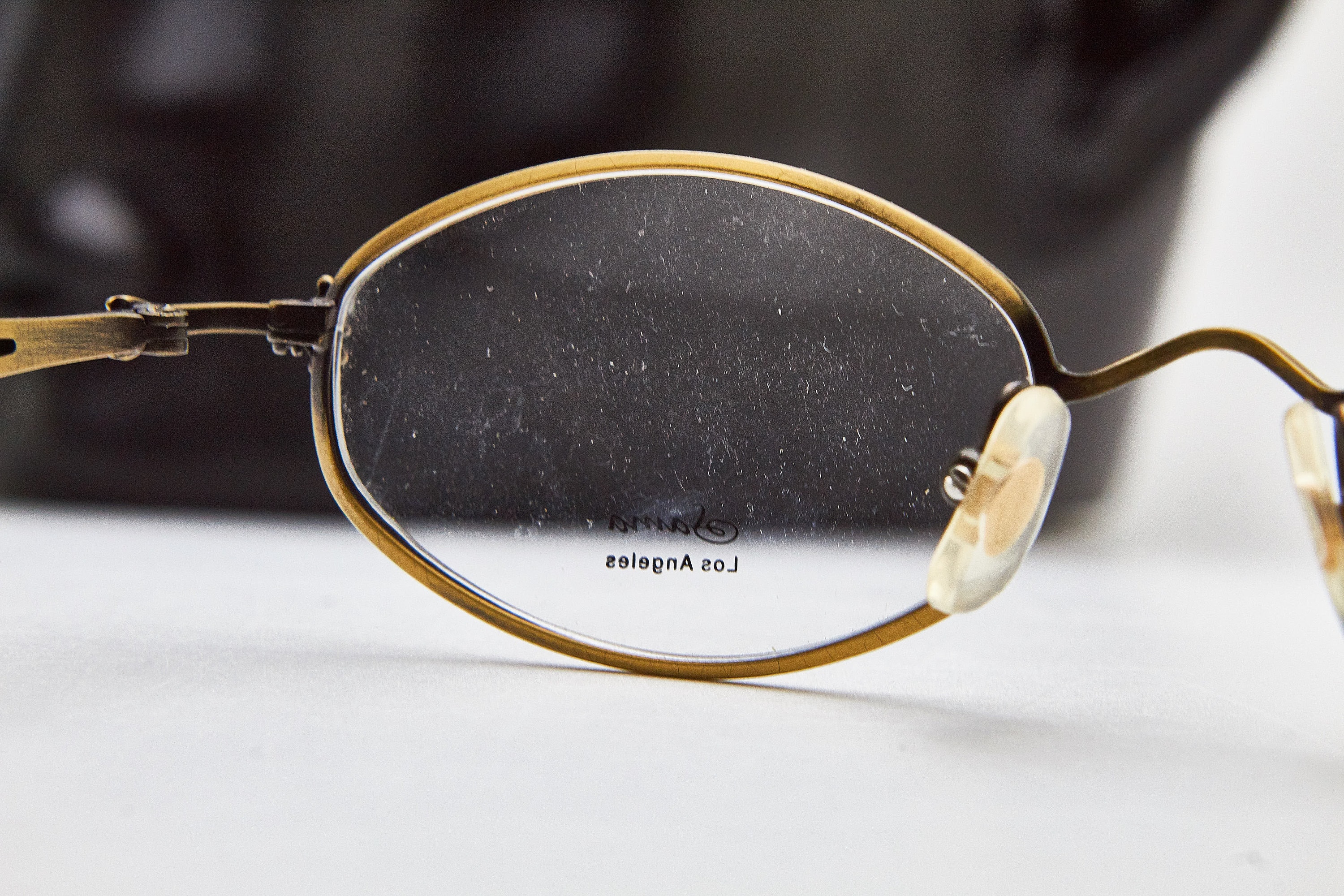 Sama Los Angeles Vega II Oval Eyeglasses Gold Metal Japan 1990s