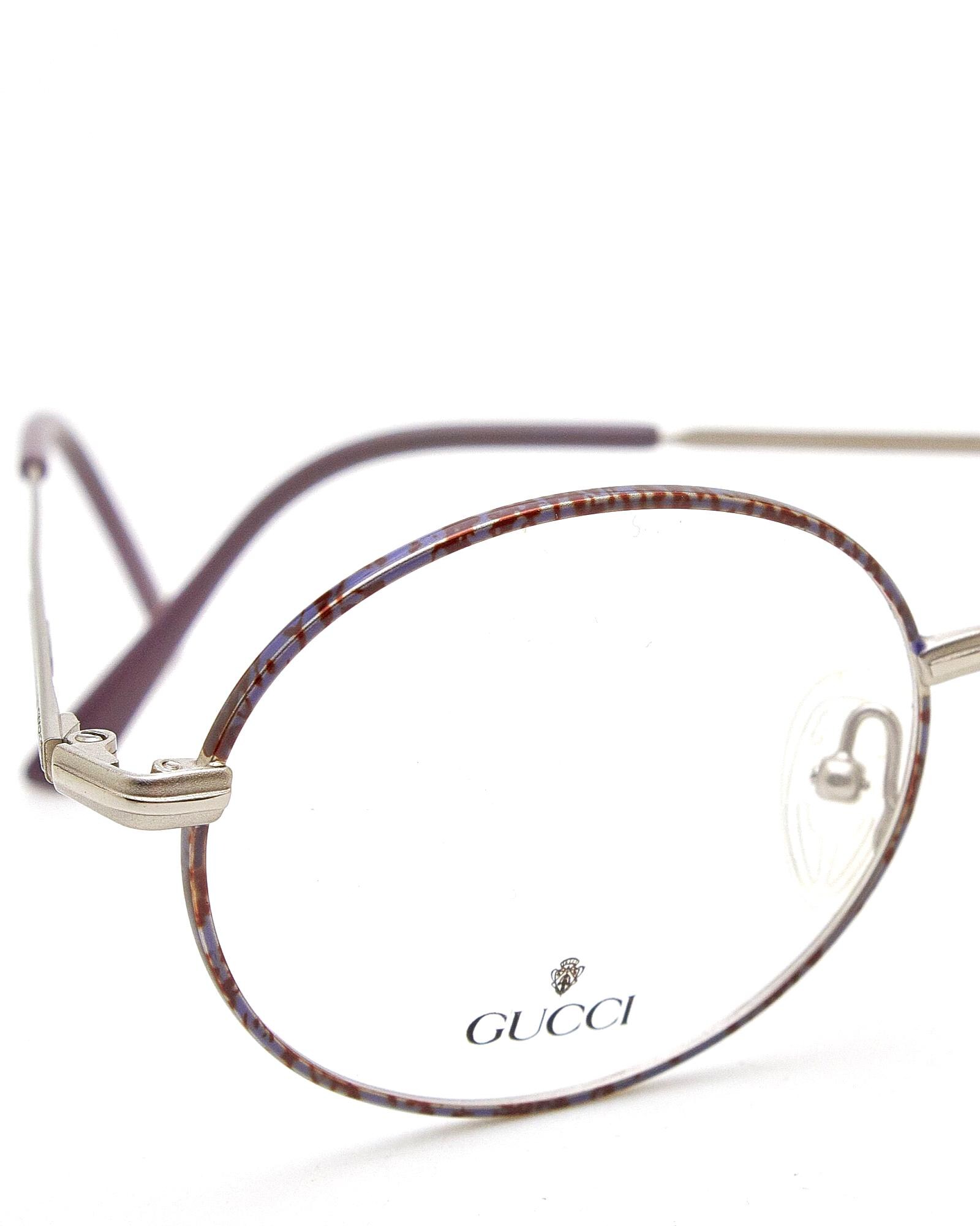 90s Archive GUCCI Authentic Vintage Oval Steampunk Eyeglasses