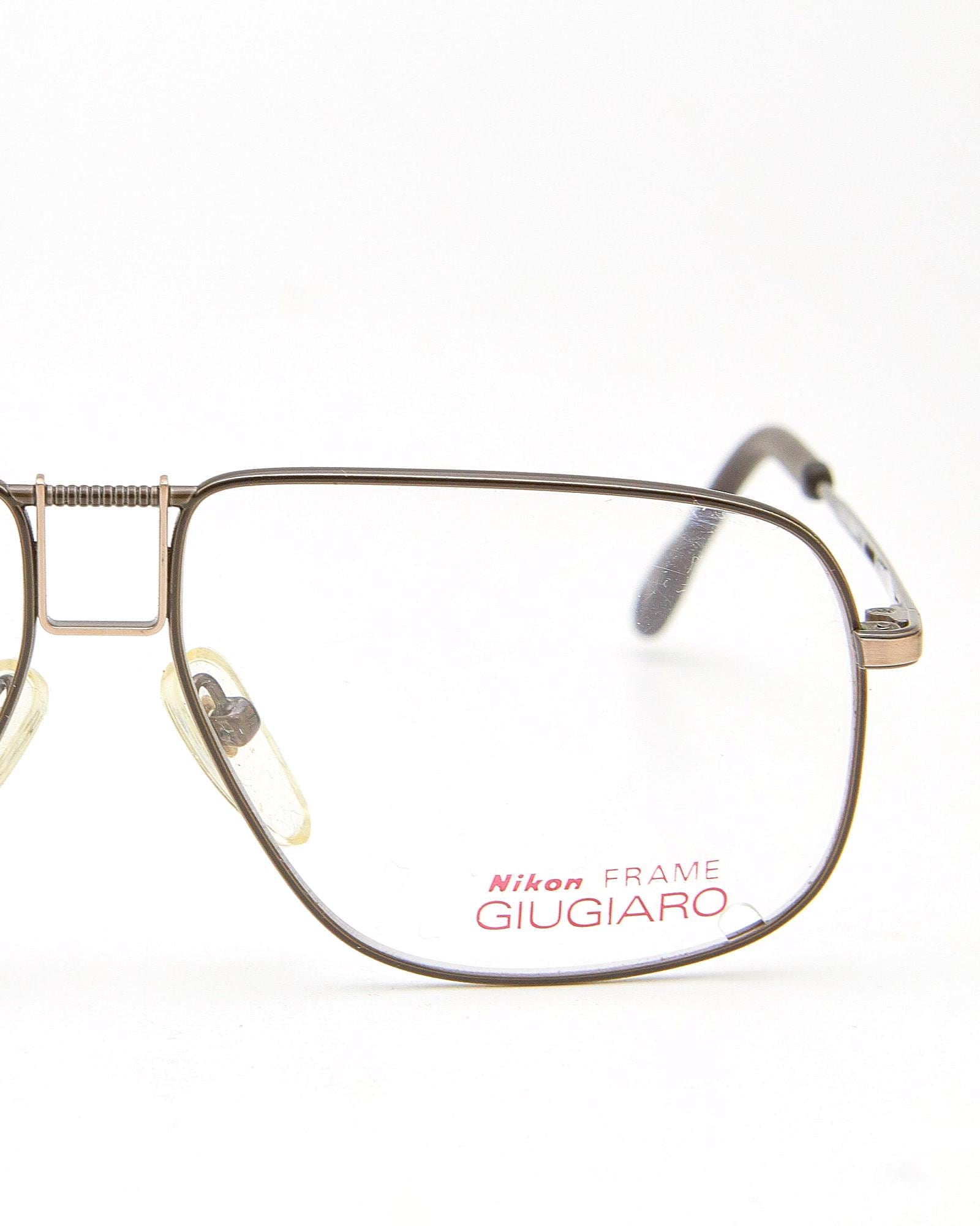 Vintage Eyeglasses GIUGIARO by NIKON Aviator Oversized Tint Metal