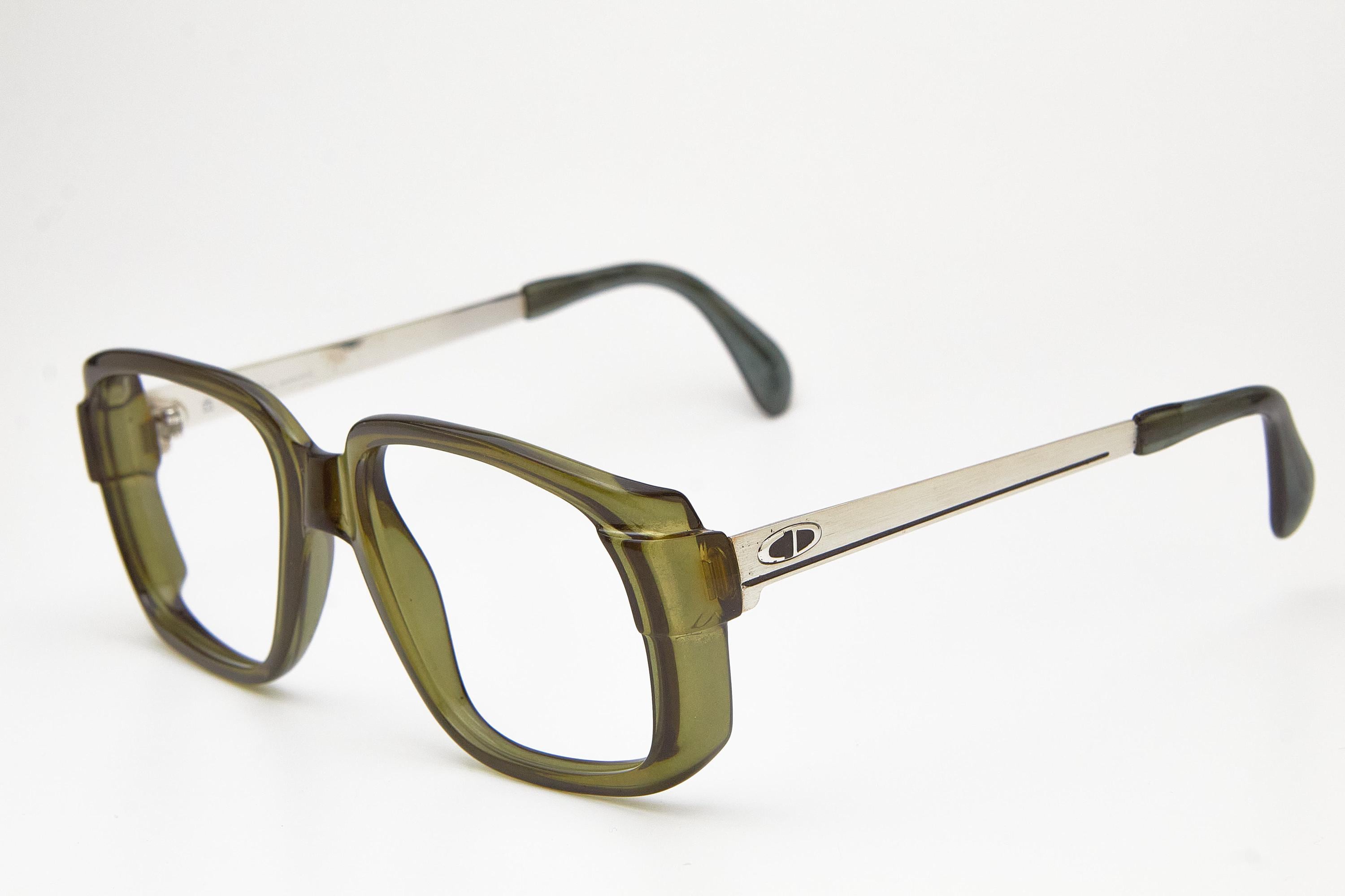 Vintage Eyeglasses Christian Dior Monsieur 2102 / 70s Olive Green
