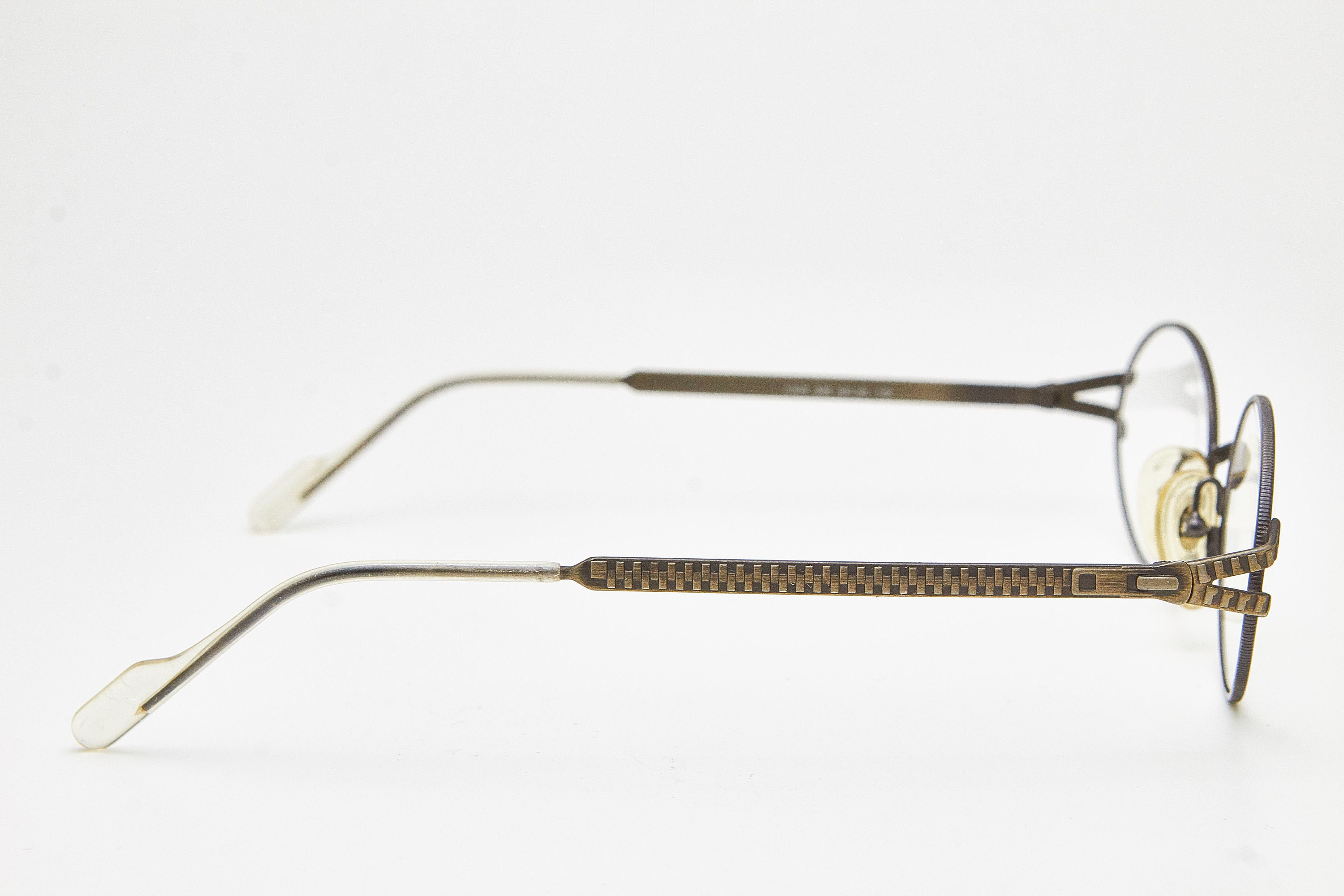 FENDISSIME by FENDI ゴールドオーバル眼鏡、Y2Kヴィンテージ F076