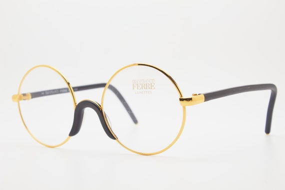 GIANFRANCO FERRE GFF2 404 Round eyeglasses black … - image 4