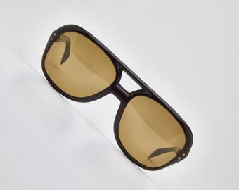 Original Vintage POLAROID sunglasses 8216 Brown Edit /ELVIS Presley style sunglasses black aviator 70s sunglass