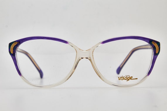 Vintage Cateye glasses 1980s LIGNE VISAGE V1053 V… - image 2