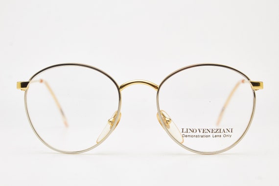 vintage round eyeglasses-LINO VENEZIANI gold eyeg… - image 2