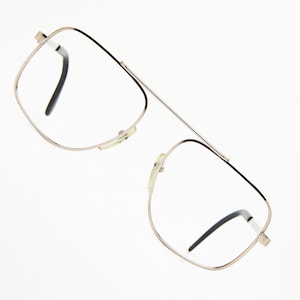 eyeglasses ACTUEL frame /oversized eyeglasses/dark silver eyeglasses/metal glasses/aviator goggles/aviator eyeglasses/dark silver frame