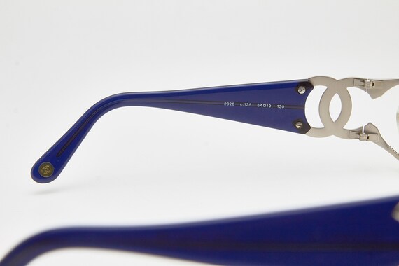 Y2k eyeglasses CHANEL vintage eyeglasses 2020,blu… - image 7