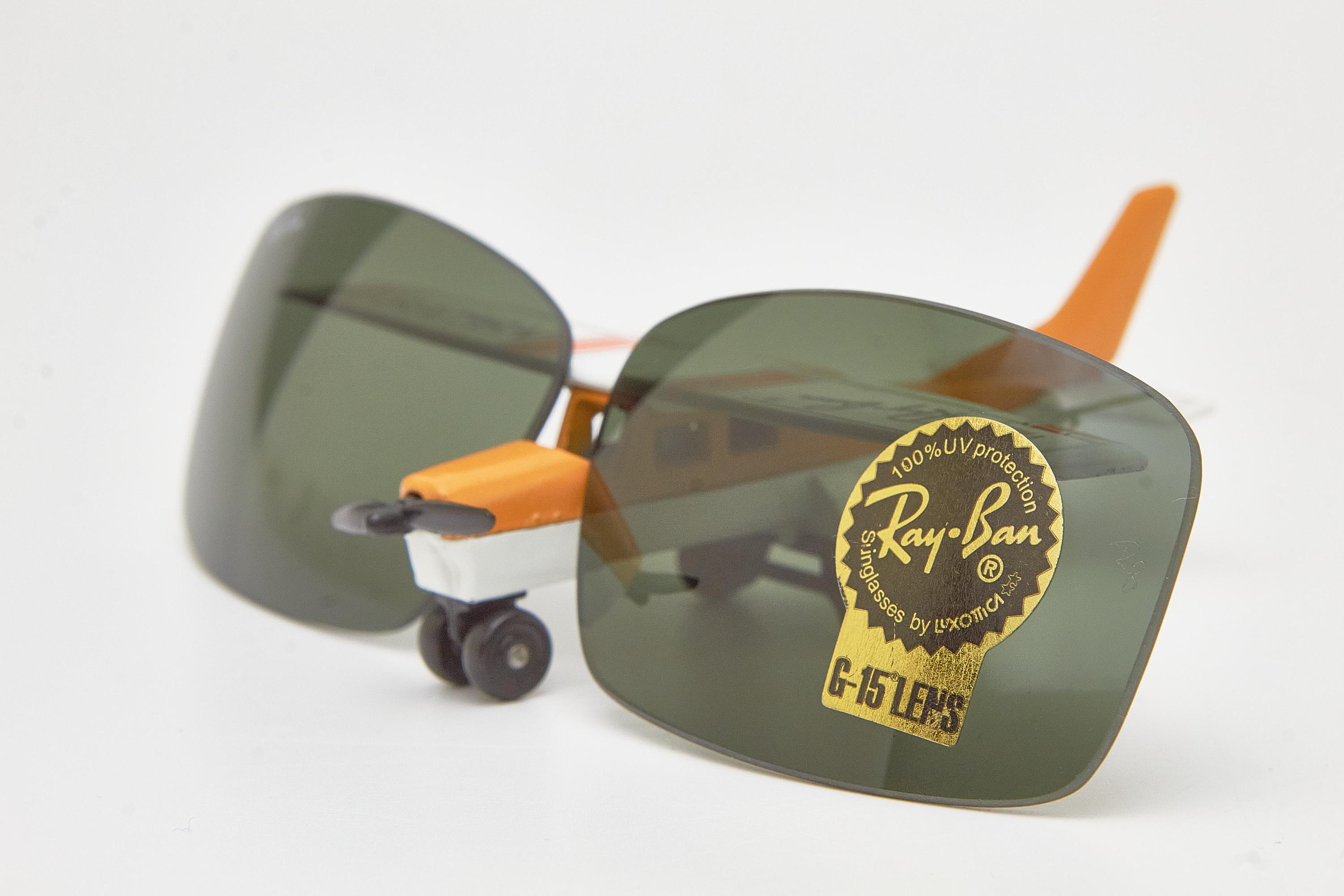 ルックスオティカ製レイバン レクタングルレンズ 58mm サングラス用 