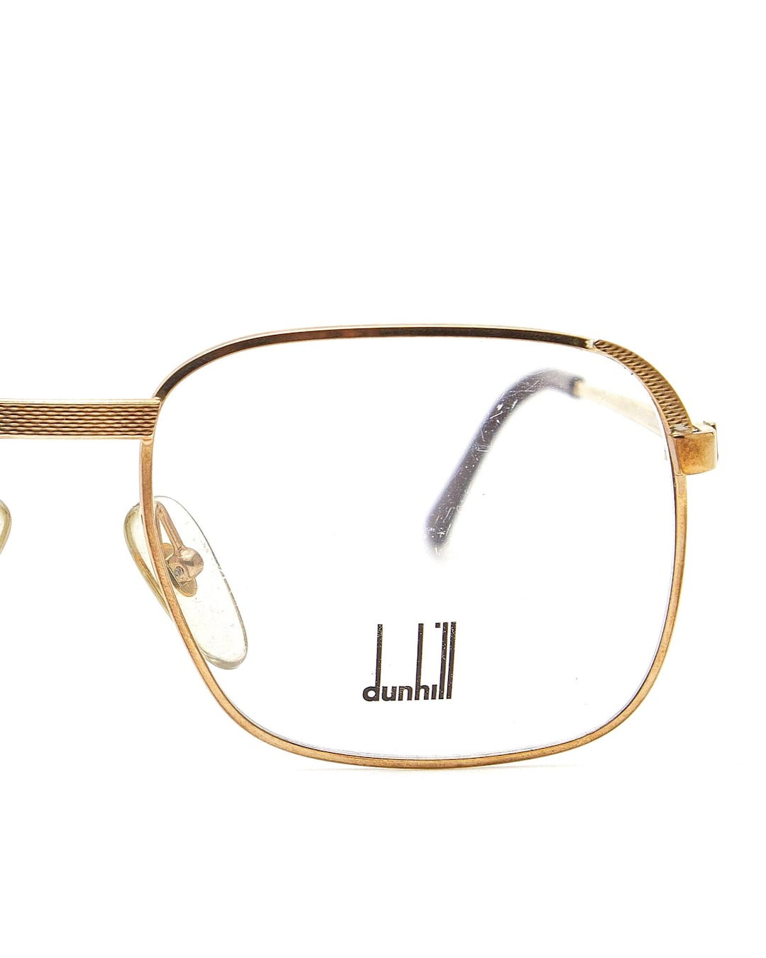DUNHILL 6087 Vintage Eyeglasses Gold Aviator Oversized Metal Frame