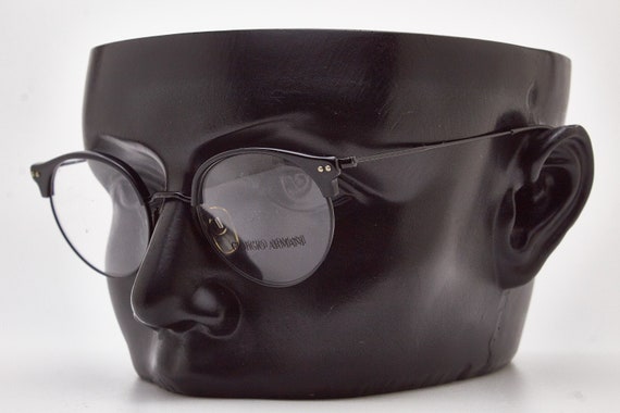 Vintage Giorgio Armani Cat Eye Glasses | 90s Black Eyewear  display picture 2