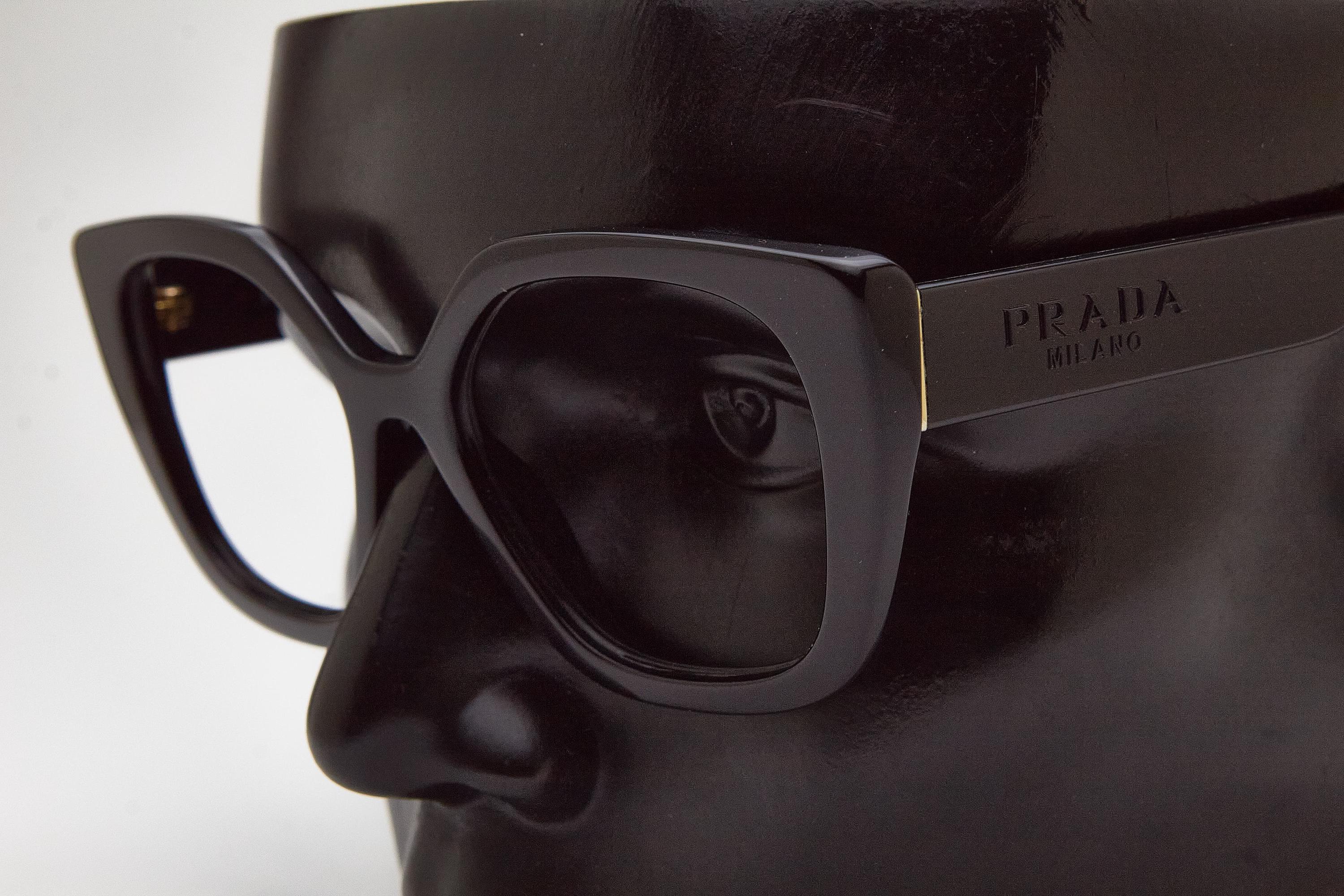 Prada SPR 24X Butterfly Eyeglasses – Black Designer Frames 